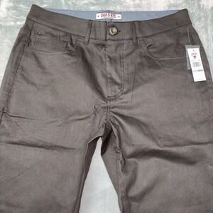 Oak & Rye Mens 32x34 Chino Pants Straight Leg Flat Front Stretch Brown NWT